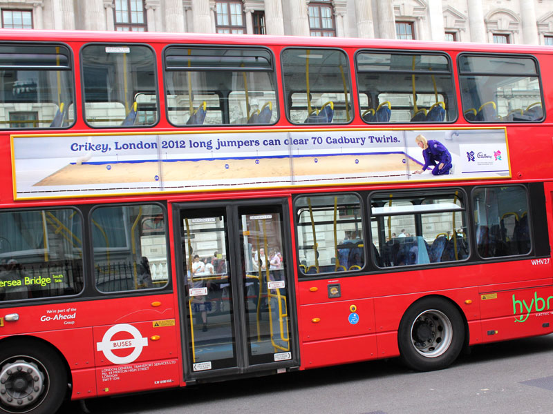 Advertisement on a bus